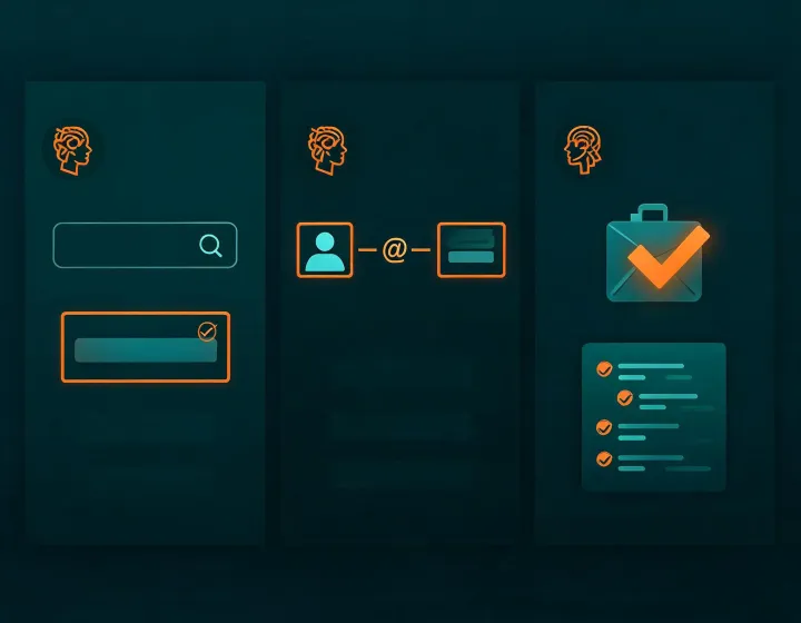 AI agent verifying professional email evidence